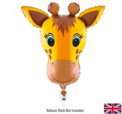 Oaktree Mini Shape 15inch Giraffe (For Air) Packaged - Foil Balloons